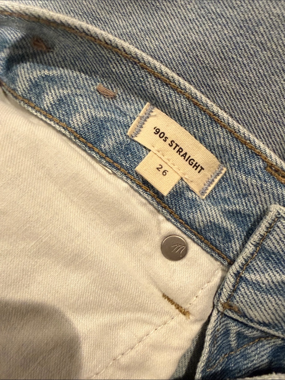Madewell ‘90 Straight Light Wash Women's Relaxed Jeans - Picture 6 of 7